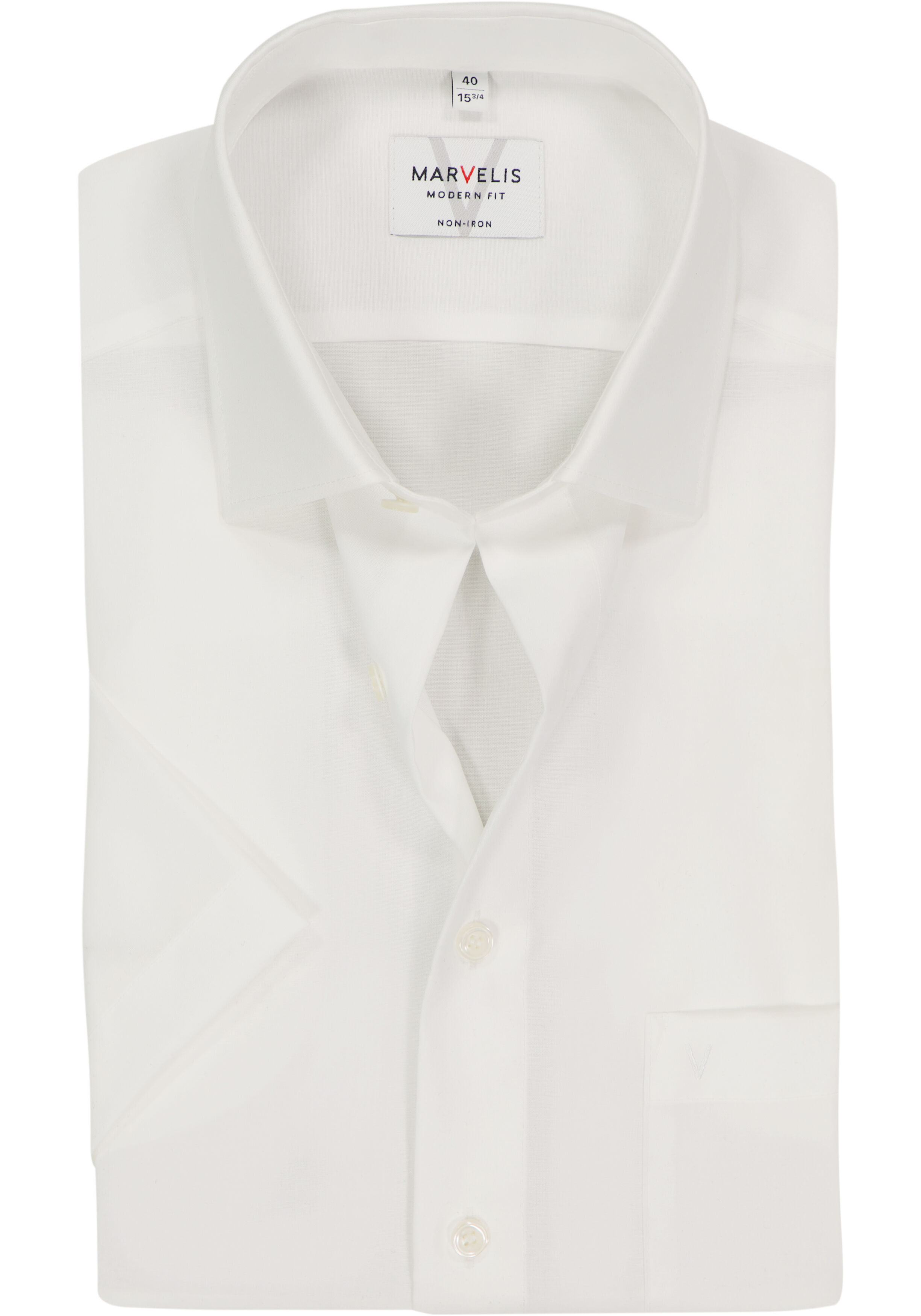 MARVELIS modern fit overhemd, korte mouw, beige